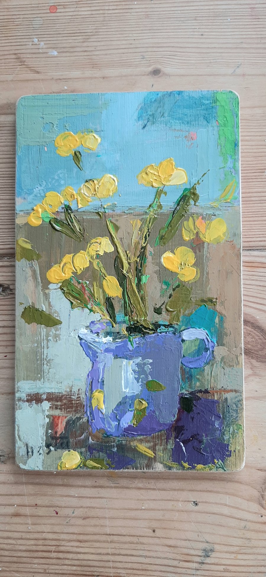 Buttercup still life painting 