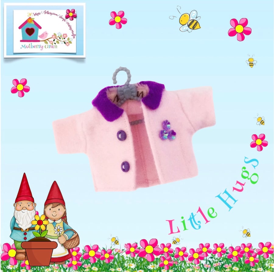 Pale Pink and Purple Coat to fit the Little Hugs dolls