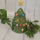 Green Christmas tree ornament