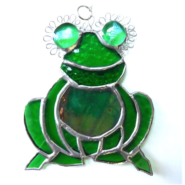 Frog Suncatcher Stained Glass Handmade 057Tree Frog