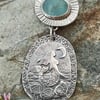 Mermaid Pendant with frosted apatite