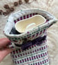 Mini Hot Waterbottle - Damson. Handwoven in Wales - Image 5