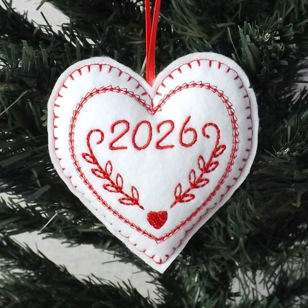 Christmas hanging decoration, heart decoration, 2026