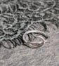 Sterling Silver Scroll Ring with Sculptural Elegant Band - Image 3