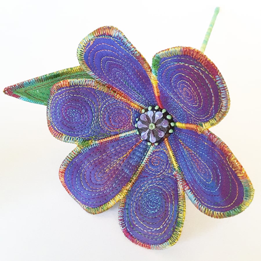 Stitched Silk Flower 
