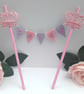 Personalised Princess Bunting Cake Topper - Image 2