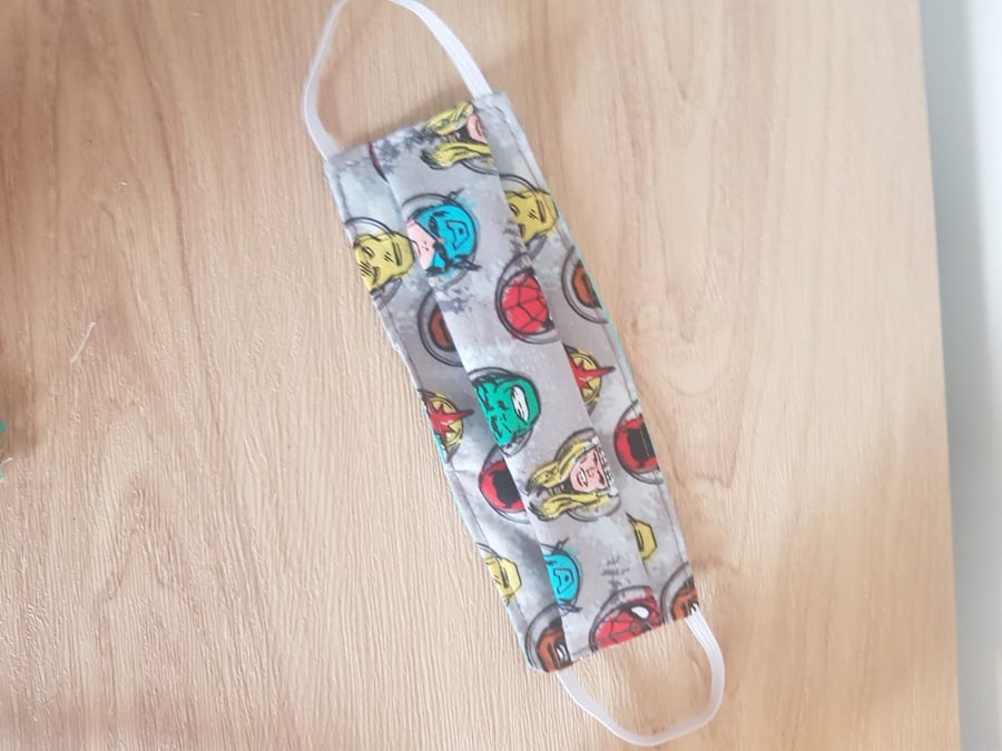 Children's face mask two layers, Avengers