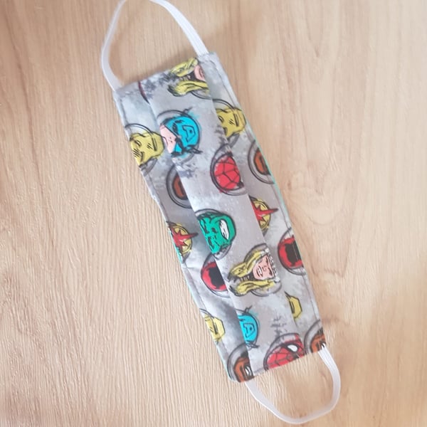 Children's face mask two layers, Avengers