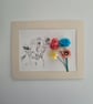 Original Charcoal & Mixed Media Animal Portrait - Westie Sniffing Flowers - Image 5