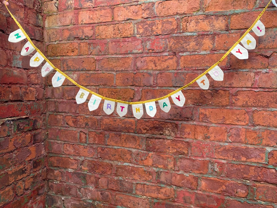 Happy Birthday To Ya! Multicolour Birthday Bunting