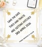 Art Deco Save the Date Card with Handmade Envelope 