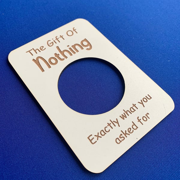 Gift Of Nothing, Joke Gift, Novelty Funny Birthday Gift, Stocking Filler