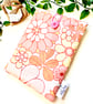 Handmade Vintage Fabric pink Retro Floral Kindle Sleeve, E-reader pouch - Image 4