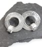 large circular sterling silver stud earrings - Image 5