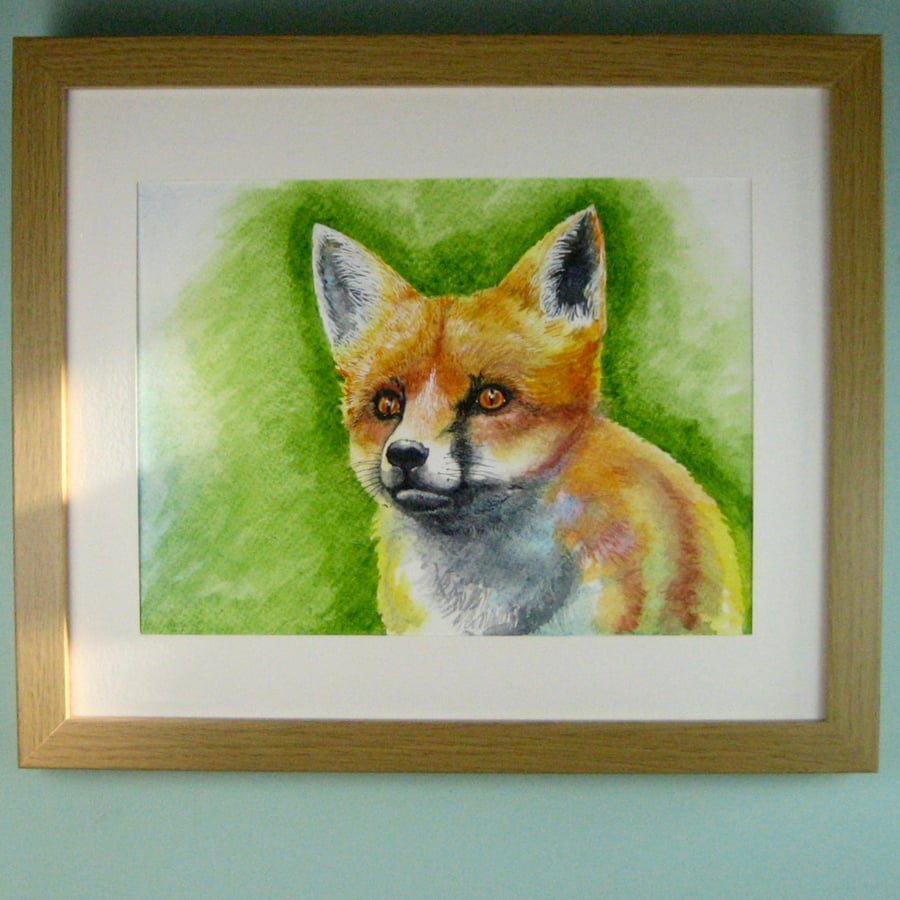 Original Painting of a Fox in Watercolour