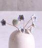 Forget-Me-Not Ceramic Flower Bouquet - Image 1