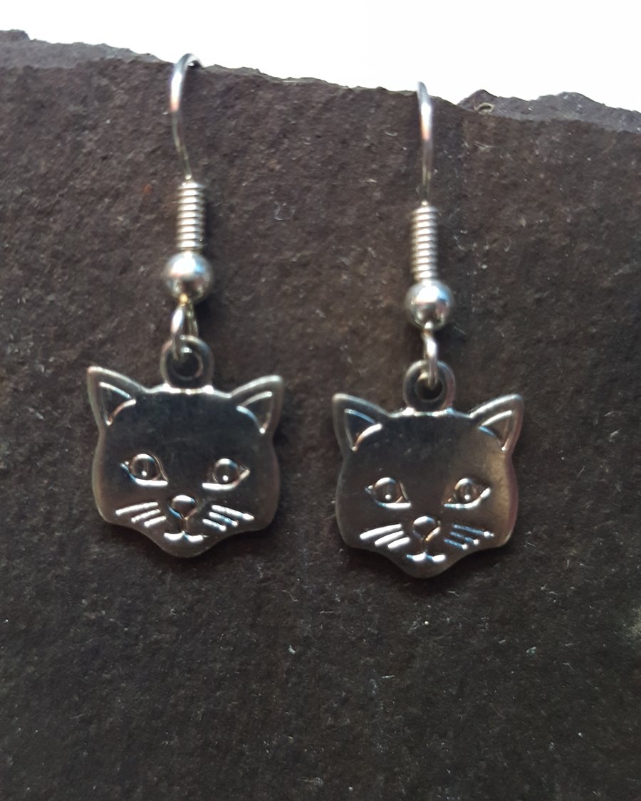 Handmade Cool Cats Earrings