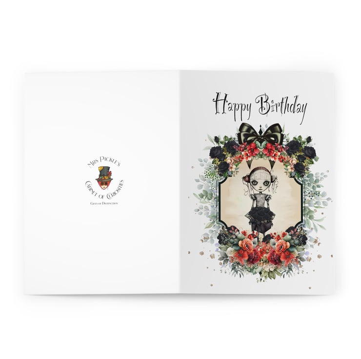 Gothic Birthday Card, Zombie Doll Greeting Card... Folksy