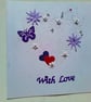 Engagement card. Valentine. With love card. Hearts and flowers. Ref 013. - Image 8