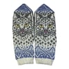 Cat mittens, winter cat face mittens, hand knitted mittens, hand knit wool 