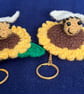 Bee Happy Sunflower Keyrings NO LONGER AVAILABLE  - Image 1