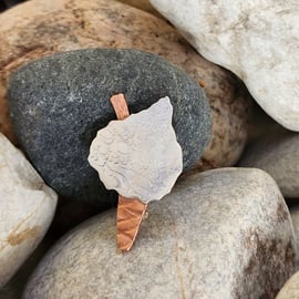 Ice cream brooch in sterling silver and copper