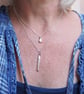 Silver necklace, silver pebble pendant - Image 9