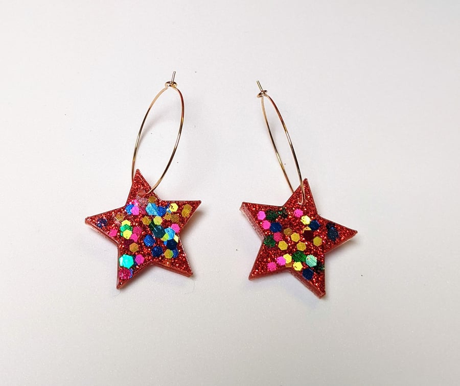 Kitschmas cracker large star hoops
