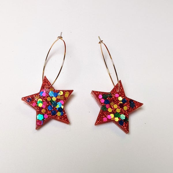 Kitschmas cracker large star hoops