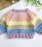 Rainbow Baby Crochet Cardigan - Newborn to 1-2 Years - New Baby Gift - Image 5