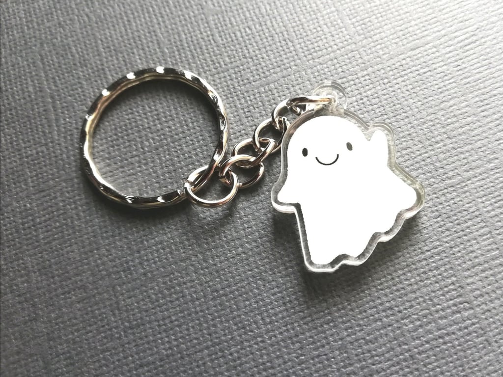 Ghost Keyring, Recycled Acrylic