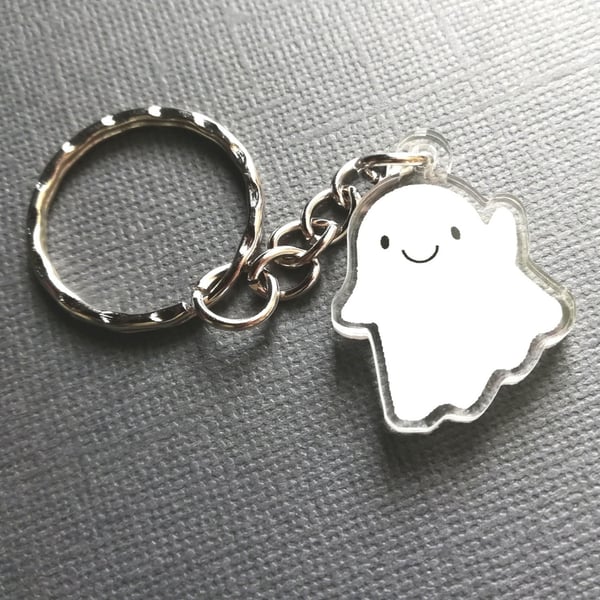 Ghost Keyring, Recycled Acrylic