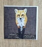 Felted Fox Greeting Card 6x6 inches
