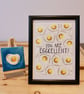 You Are Eggcellent - Excellent Egg Pun - Motivational Postcard - A6 Print