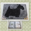 Card Holder - Felted Scottie Dog