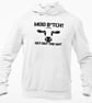 Moo Btch Get Out The Hay Hooded Sweatshirt Funny Cow Joke Farmer Novelty  - Image 1