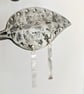 Flat Column Textured Sterling Silver Drop Earrings - Image 3