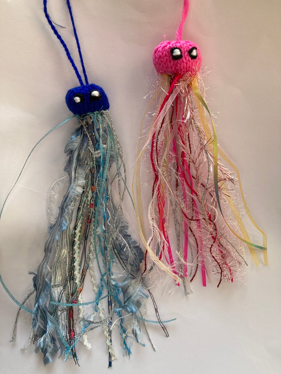 2 colourful jellyfish