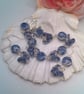 White with Blue Pattern Ceramic Chicken and Coin Bead Bracelet and Earrings Set - Image 4