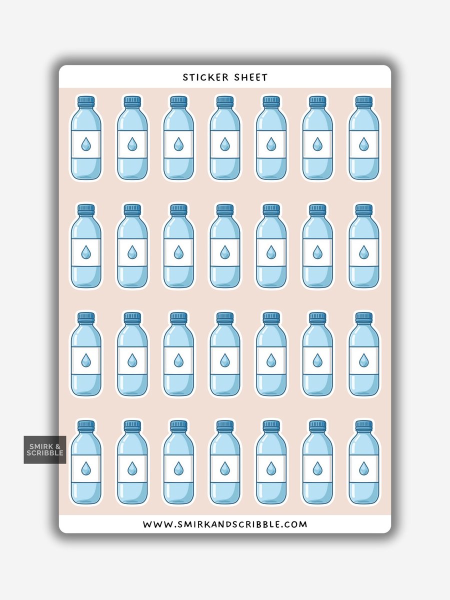 Funny Vinyl Sticker Sheet For Adults - Water Bottle
