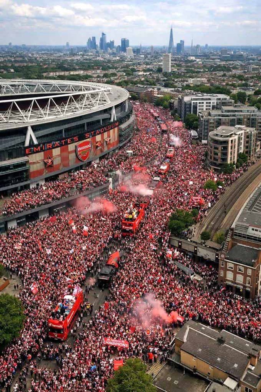 Arsenal FC Premier League Champions Parade 2025-26 Photograph Print