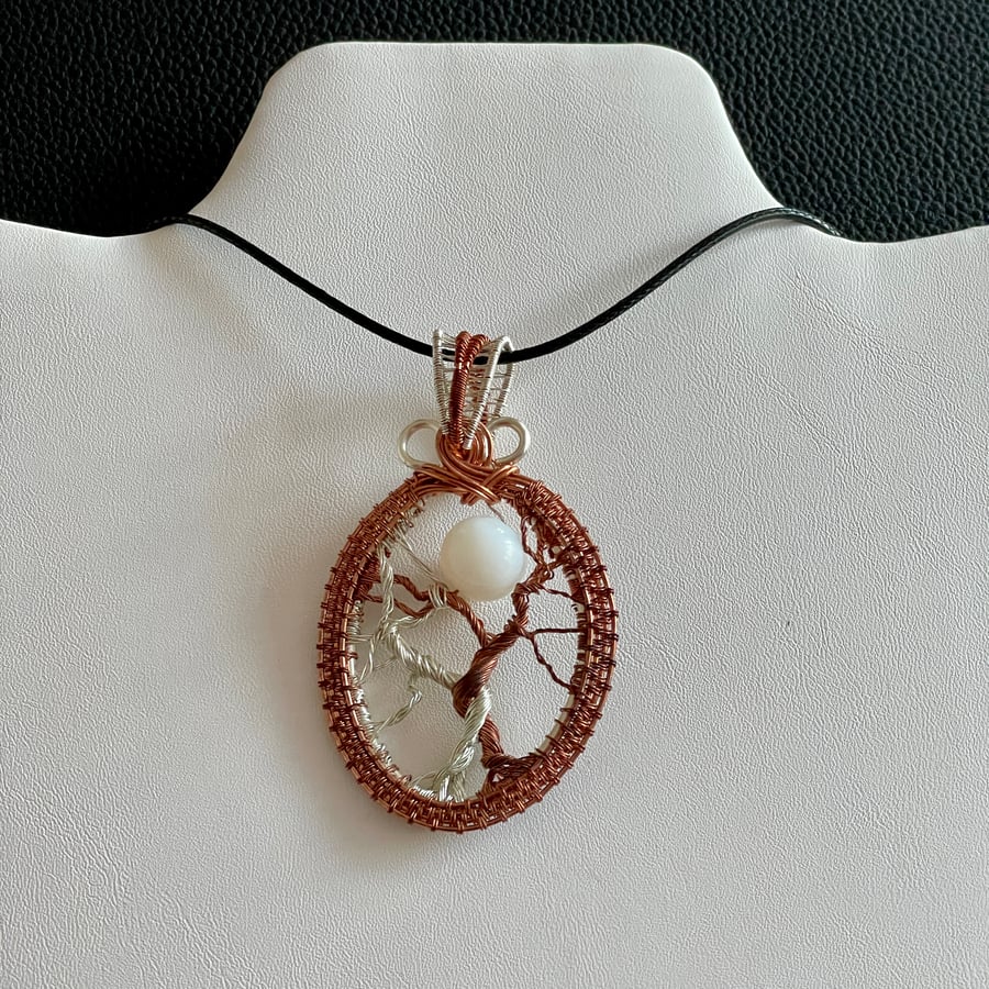Entwined Wire Wrapped Tree of Life Pendant 