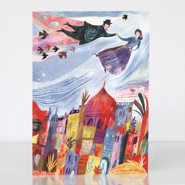 15% off! Greetings card Above the Old Town 