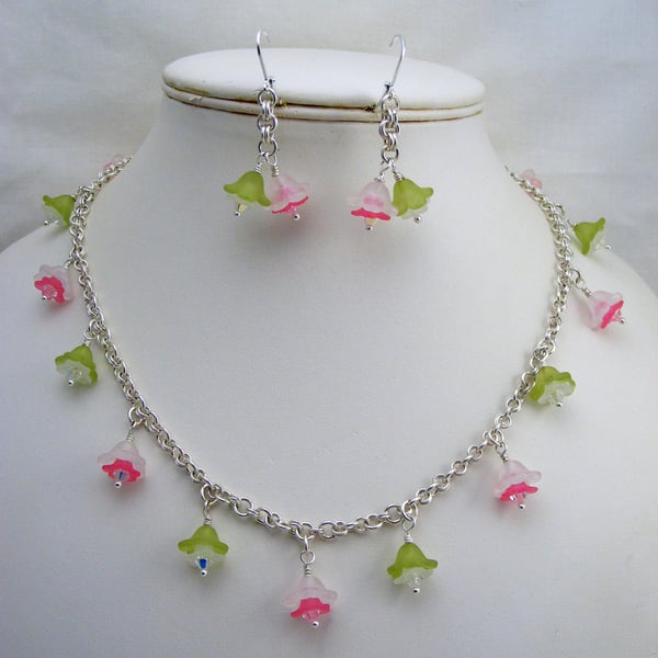 Flower and Chainmaille Jewellery Set