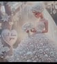 Diamond painted bridal photo