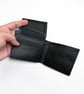 Black Full Grain Pebbled Leather Bifold Wallet ID Window Passcase Wallet UK - Image 6