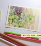 Ladybird in Clover, original insect drawing, nature artwork - Image 9