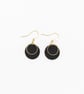 LYNN Statement Earrings in Black and Gold