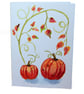 Autumn Pumpkins, watercolour greeting card with envelope - Image 4