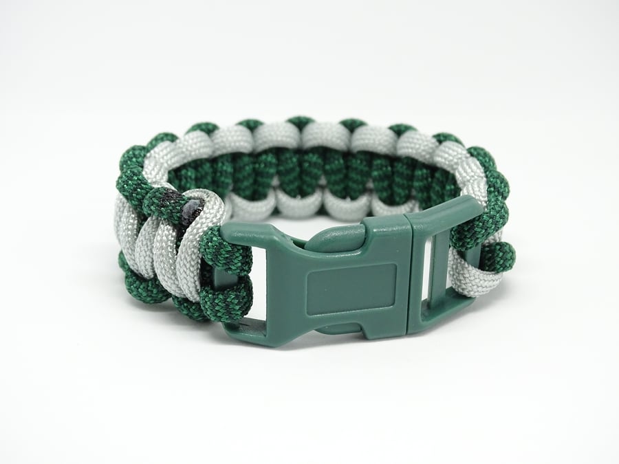 Grey & Green Paracord Bracelet